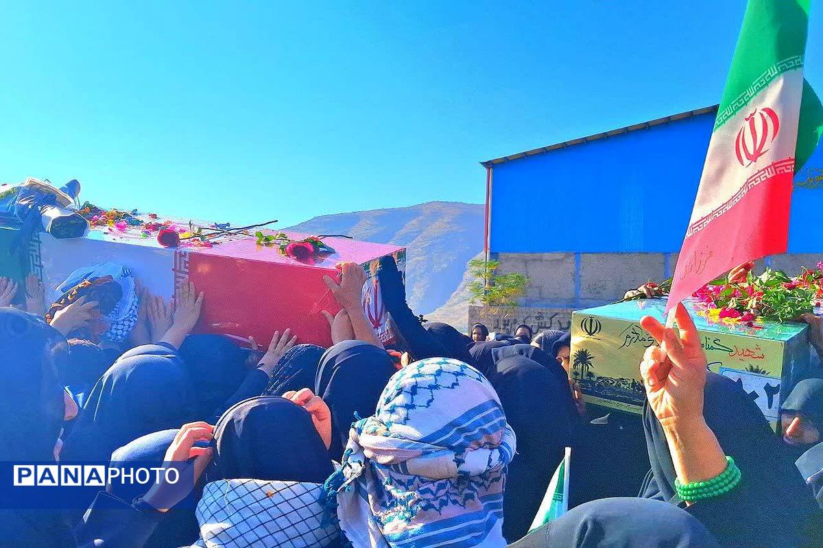 استقبال باشکوه از پیکر۶ شهید گمنام در شهرستان باشت
