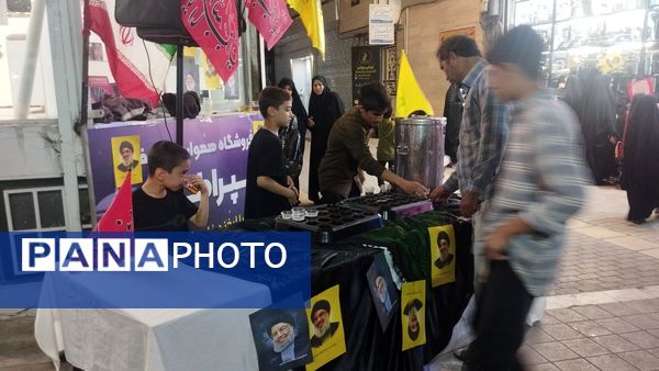 برپایی موکب به‌مناسبت شهادت شهید سید حسن نصرالله و شهدای مقاومت در شهرستان کاشمر