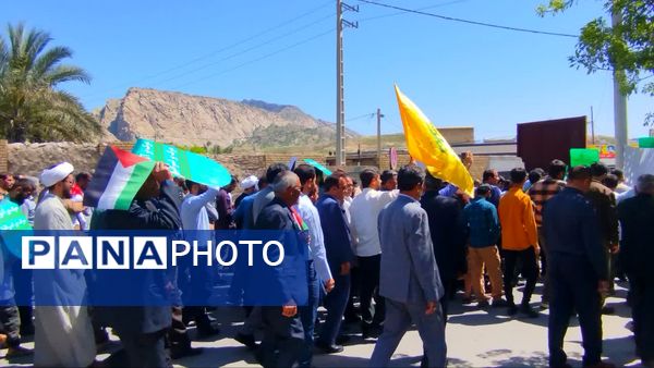 حضور پرشور کودکان و نوجوانان در راهپیمایی روز قدس لنده