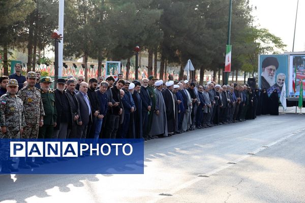 آیین استقبال از پیکرهای مطهر شهدای گمنام در بهشت معصومه(س)