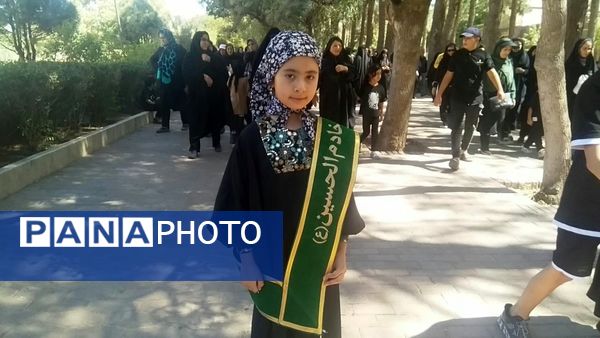 جاماندگان اربعین حسینی در  راهپیمایی حرم تا حرم نیشابور 