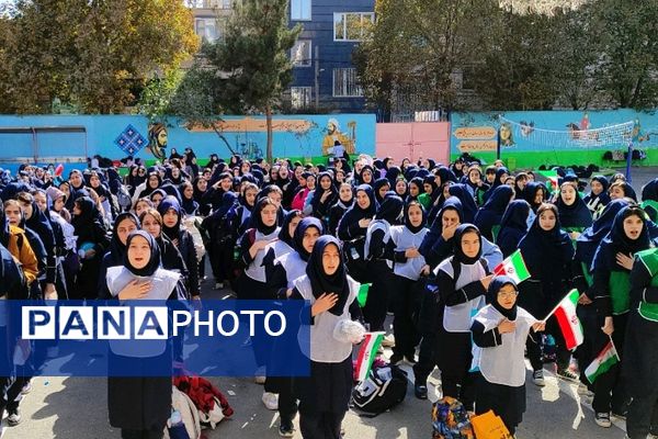 گرامیداشت و حضور پرشور مدارس اسلامشهر در راهپیمایی روز دانش‌آموز