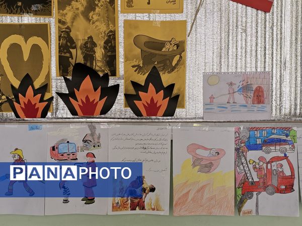 بزرگداشت روز آتش‌نشان در مدرسه شهید خاقانی شهرستان شیروان