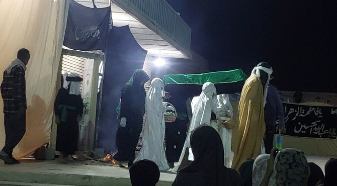 نمایش شهادت حضرت زهرا در مسجد صاحب الزمان روستای دهو