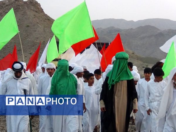 بازسازی واقعه عظیم «غدیر خم» در شهرستان بشاگرد 