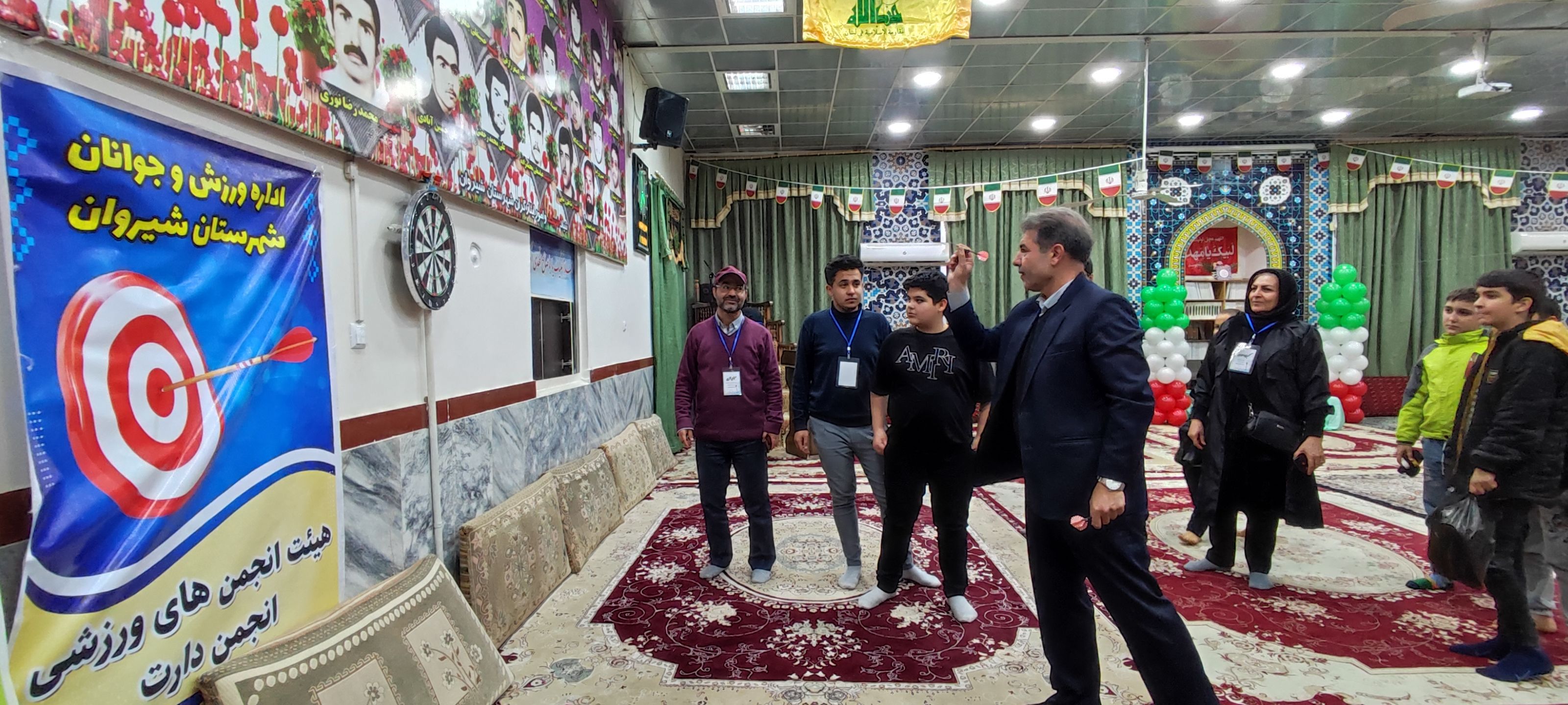 برگزاری مسابقات دارت در مسجد مسلم بن عقیل شهرستان شیروان