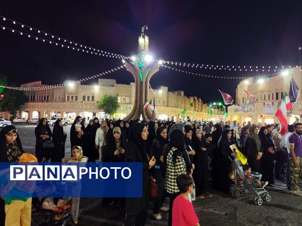 تجمع حماسی مردم بم در حمایت از اقتدار نیروهای مسلح جمهوری اسلامی 