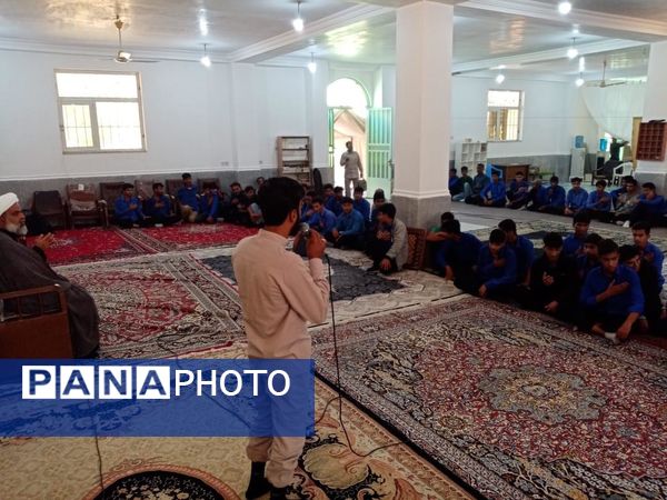 آیین استقبال باشکوه از شهید گمنام در مسجد مهدیه فین