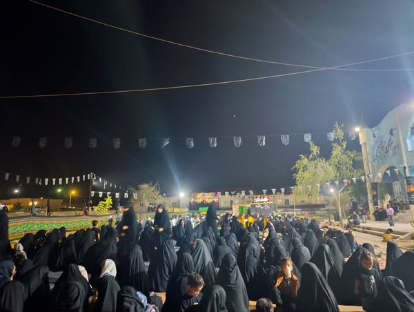  مراسم تشییع نمادین حضرت زهرا (س) با حضور گسترده مردم بوموسی