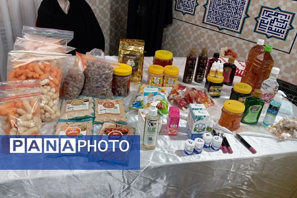 حضور دانش آموزان دبیرستان دخترانه دانش نیا در نمایشگاه صنایع دستی حوزه علمیه 