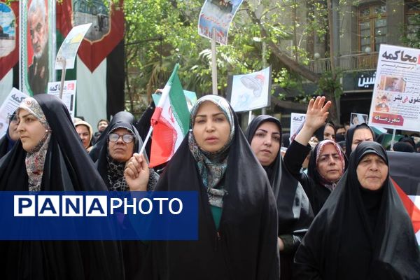 تجمع بزرگ دانش‌آموزان و فرهنگیان در حمایت از مردم مظلوم غزه و فلسطین