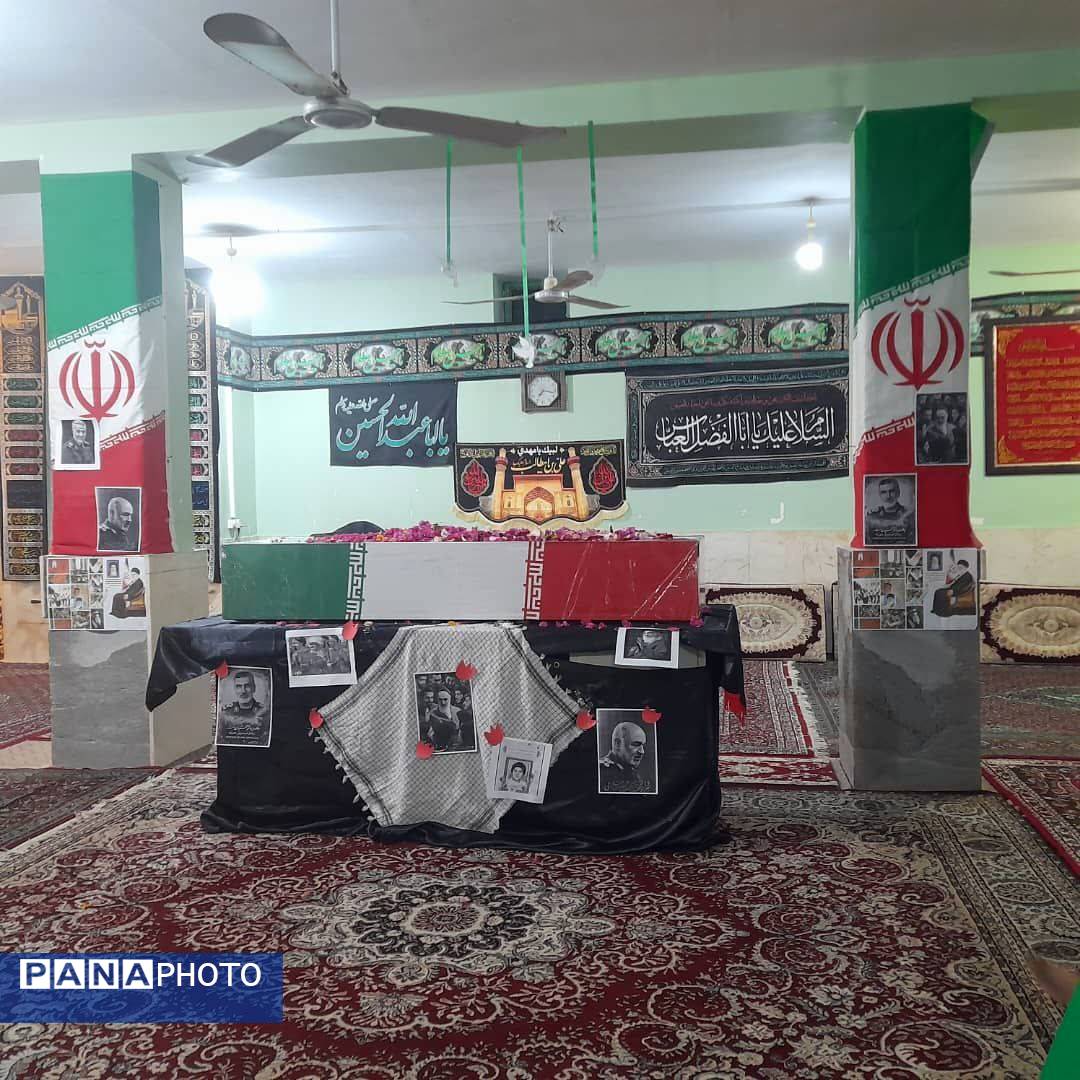 مراسم استقبال از شهید گمنام در روستای سرزه 