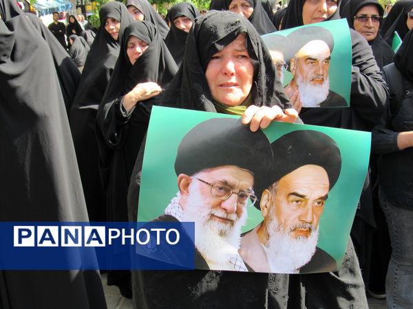 خروش بی‌نظیر سنندج در بدرقه شهید آسمانی رضا بسطامی