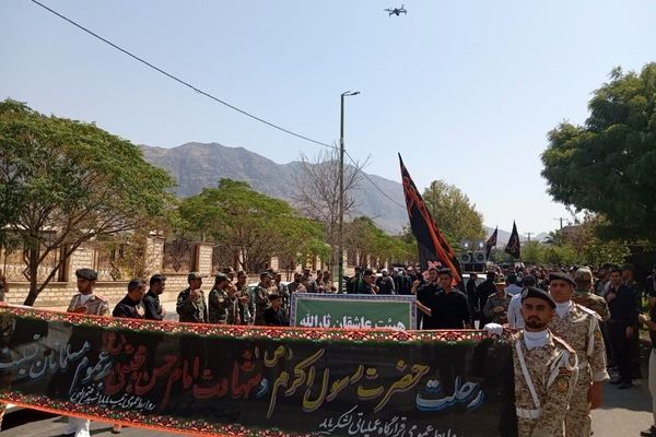 دسته‌روی عزاداری نیروهای مسلح لرستان در سوگ پیامبر اکرم(ص) و امام حسن مجتبی(ع)