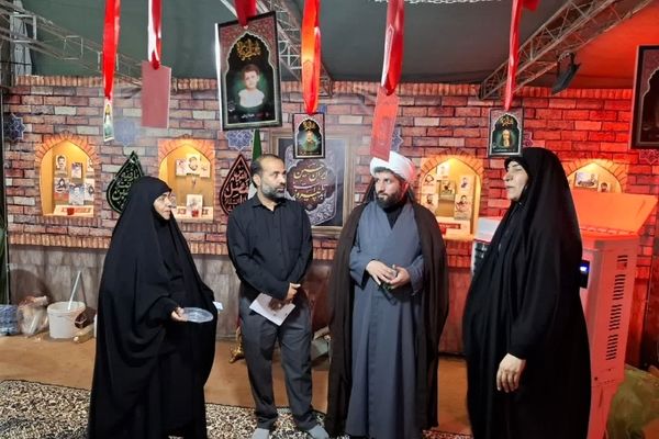 بازدید مدیرکل بنیاد شهید استان خوزستان از مواکب خانواده‌های شهدا در شلمچه