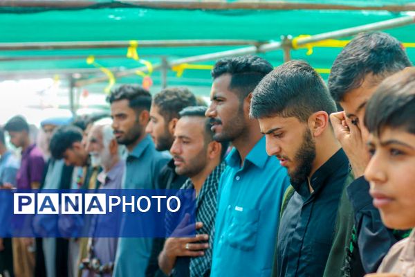 تجمع بزرگ عزاداران در روستای مزرعه شهید بهشت حاجی 