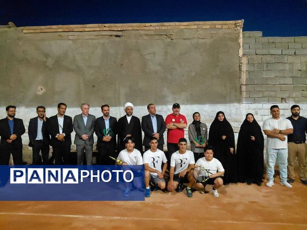 مراسم اختتامیه مسابقات جایزه بزرگ تنیس خاکی بم در مجموعه ورزشی آرشام بم