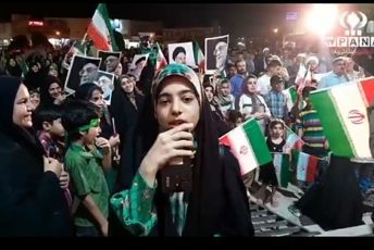 اجتماع برازجانی ها در حمایت از نیروهای مسلح در برابر اسراییل و امریکا