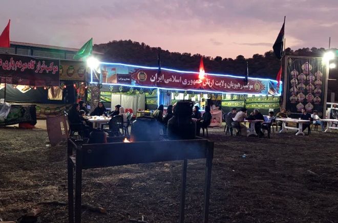 فعالیت‌های موکب‌ها در مرز باشماق مریوان در ایام اربعین