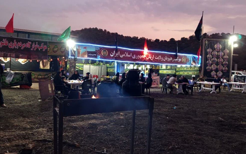 فعالیت‌های موکب‌ها در مرز باشماق مریوان در ایام اربعین