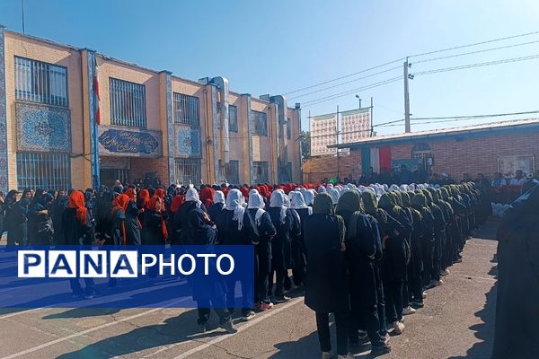 مانور پدافند غیرعامل در دبیرستان  سوده شهرستان ورامین 