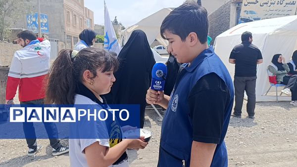 برپایی موکب توسط دانش‌آموزان در آشخانه