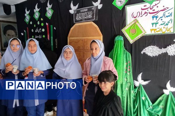 طنین نوای عشق و عزا؛ مراسم عزاداری دهه دوم فاطمیه در مدارس بهارستان‌دو