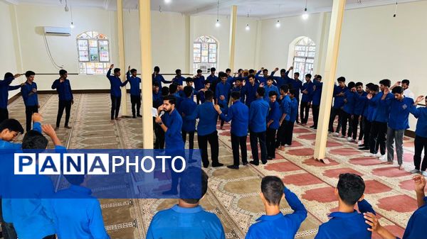 مراسم ایام فاطمیه در دبیرستان پسرانه امیرکبیر منطقه سندرک