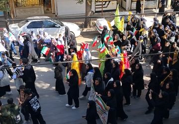 فریاد دانش‌آموزان فارسان، طنین غیرت در روز استکبارستیزی