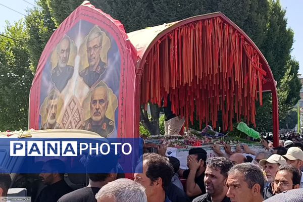 مراسم تشییع پیکر شهدای شهرضا در پی تجاوز ددمنشانه رژیم صفاک صهیونسیتی 