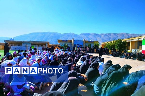  استقبال از شهدای گمنام در دبیرستان فرهیختگان شهرستان باشت