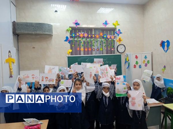 آتش و رنگ در کنار هم؛ جشن نقاشی دانش‌آموزان دبستان شهید میرشمسی 
