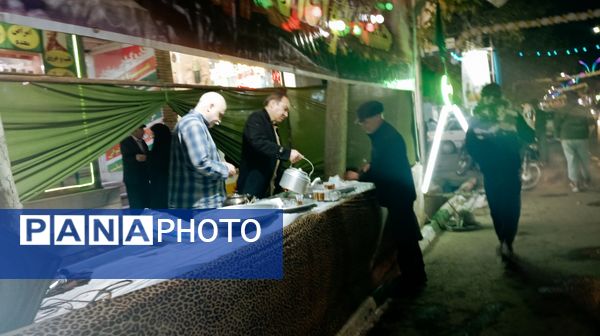 موکب های پذیرایی در جشن خیابانی مهر علوی کاشمر