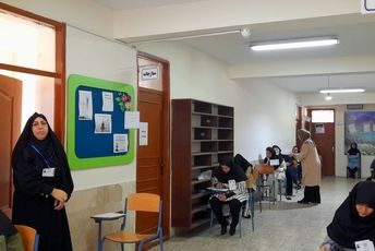برگزاری آزمون نهایی در دبیرستان دخترانه زمزم 