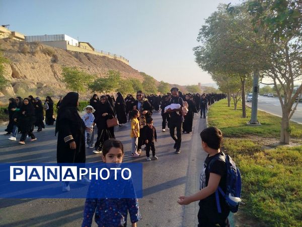 پیاده‌روی ولایت به‌مناسبت شهادت امام رضا (ع) در شهرستان جم