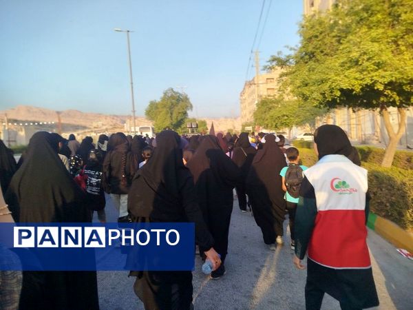 پیاده‌روی ولایت به‌مناسبت شهادت امام رضا (ع) در شهرستان جم