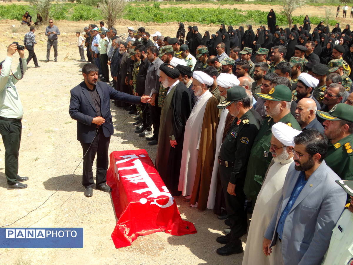 مراسم وداع با شهید «امین عسگری» در گهرو