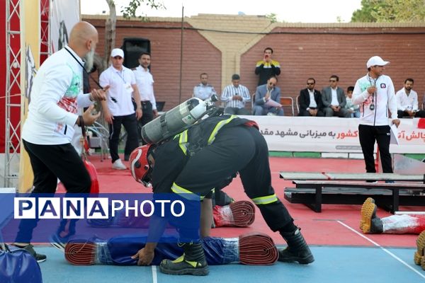 مسابقات عملیاتی ورزشی آتش‌نشانان در مشهد