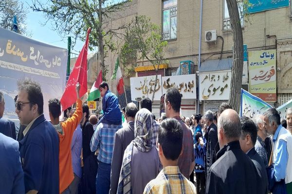 دفاع از مردم مظلوم فلسطین در راهپیمایی روز قدس نیشابور