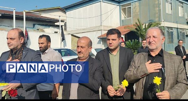 تشییع پیکر مطهر شهید گمنام میهن در مدارس لنگرود 