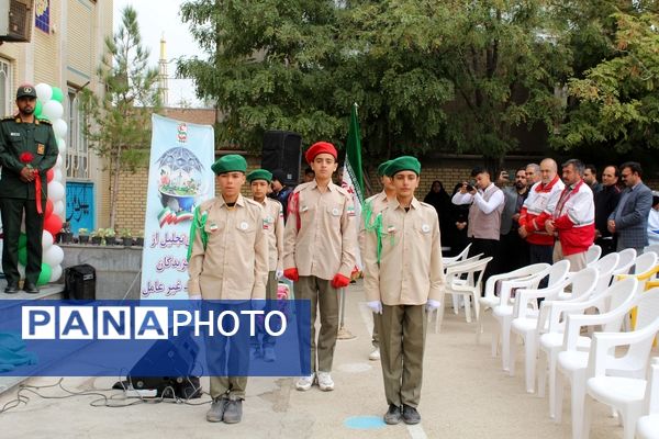 آیین نمادین نکوداشت هفته پدافند غیرعامل در نیشابور 