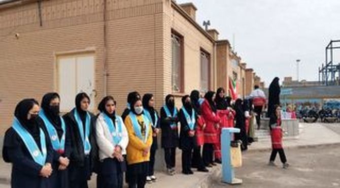 مانور زلزله در هنرستان شهید شهیدی خلیل آباد 