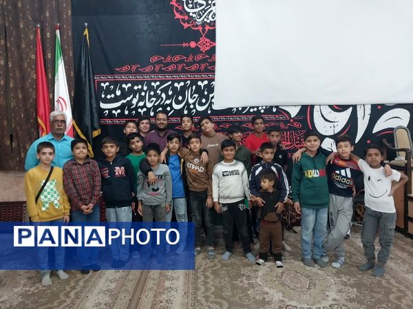 مراسم معنوی قرائت قرآن شهدای فدافن در حسینیه شاهزاده قاسم