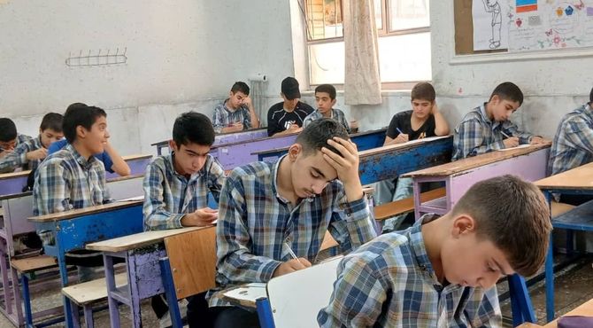 برگزاری امتحانات پایه ششم دبستان غنچه های ولایت ناحیه ۳شیراز 