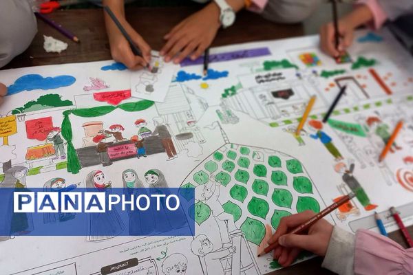 نمایش جلوه‌های ارادت فاطمی در روزنامه‌دیواری‌های مدرسه شهیدسرافراز اسلامشهر