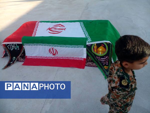 ورود پیکر شهید گمنام به روستای لاور 