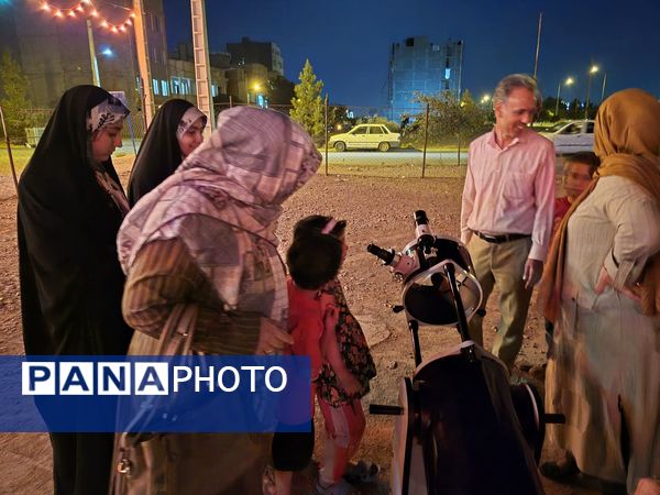 رصد ماه گرفتگی باتلسکوپ در هیئت الزهرا نیشابور 