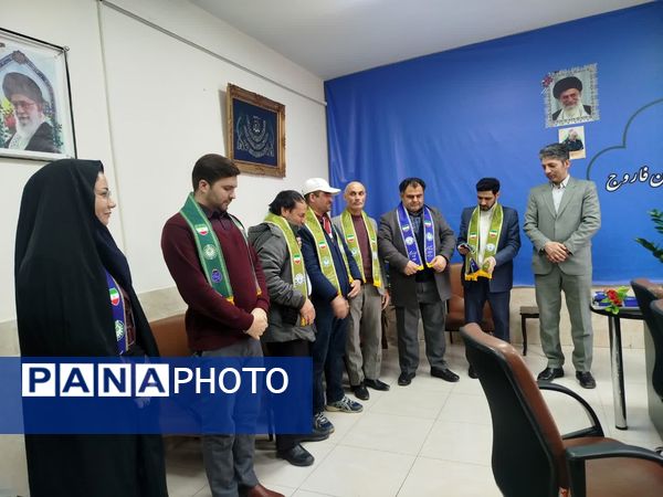 دیدار رئیس سازمان دانش‌آموزی شهرستان فاروج با مدیر جدید آموزش و پرورش این شهر