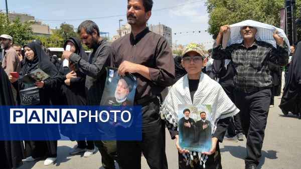 وداع مردم مشهد مقدس با رفیق حاج قاسم و رهرو شهید رجایی
