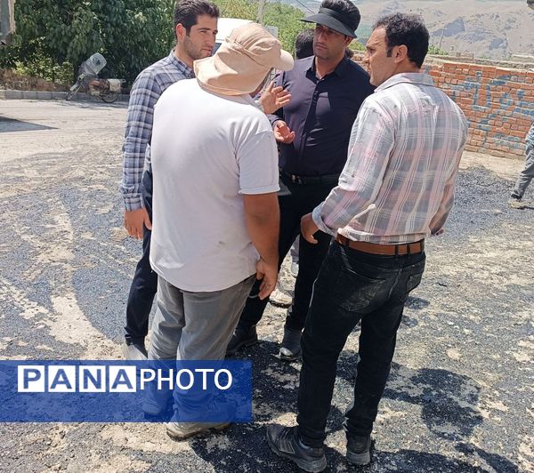 اجرای پروژه آسفالت ریزی در روستای مارکده